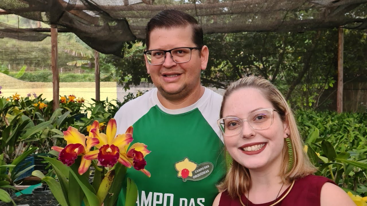 Fernando e Larissa - Proprietários do Campo das Orquídeas